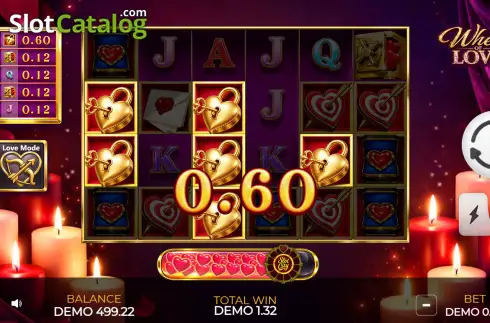 Скрин3. Wheel of Love слот