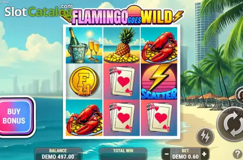 Скрин2. Flamingo Goes Wild слот