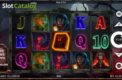 Скрин2. Book of Evil слот