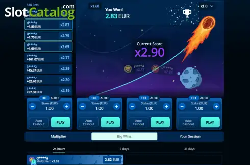 Скрин3. Comet Crash Deluxe слот