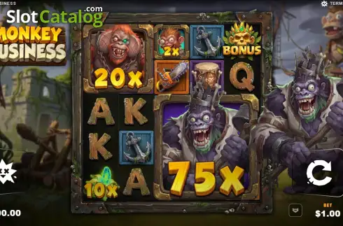 Скрин2. Monkey Business (Terminal Games) слот