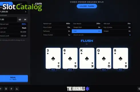 Скрин3. Video Poker Deuces Wild слот