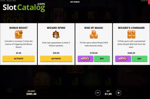 Скрин5. Wizard 1000 слот