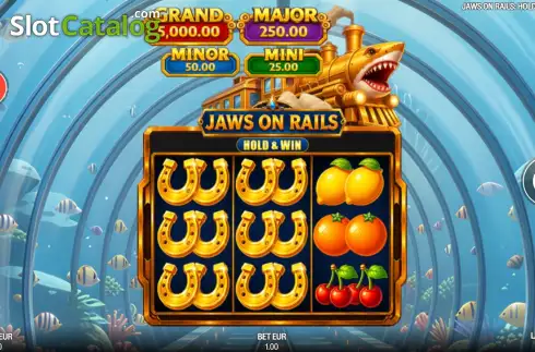 Скрин2. Jaws on Rails: Hold and Win слот