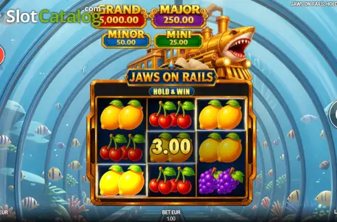 Скрин3. Jaws on Rails: Hold and Win слот
